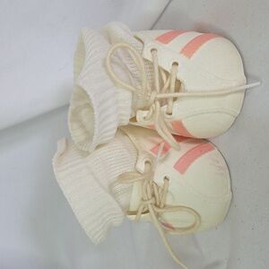 Cabbage Patch Kids Shoes Vintage Pink White 1980s With Socks